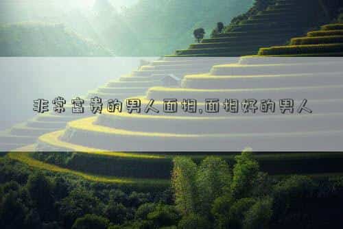 非常富贵的男人面相,面相好的男人