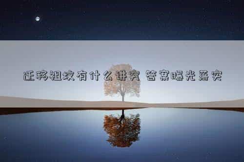 迁移祖坟补偿的范围，迁移祖坟有什么讲究，答案曝光落实