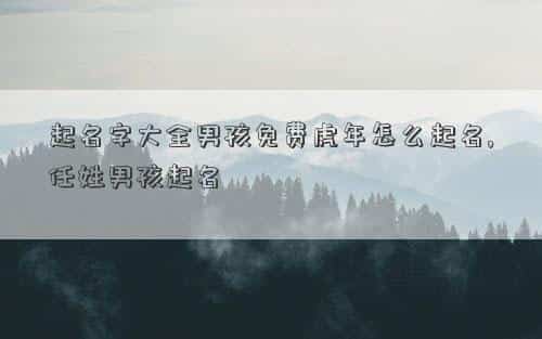 起名字大全免费女孩，起名字大全男孩免费虎年怎么起名,任姓男孩起名