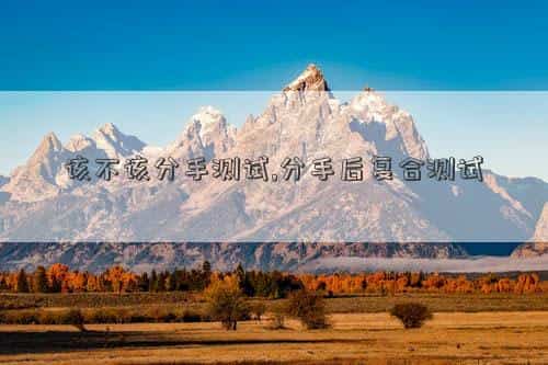 该不该分手测试，该不该分手测试,分手后复合测试