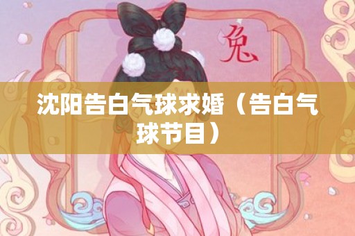 沈阳告白气球求婚（告白气球节目）