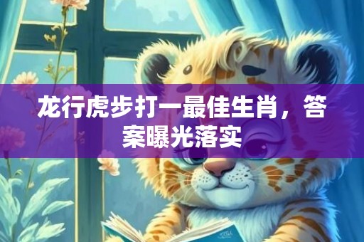 龙行虎步打一最佳生肖，答案曝光落实