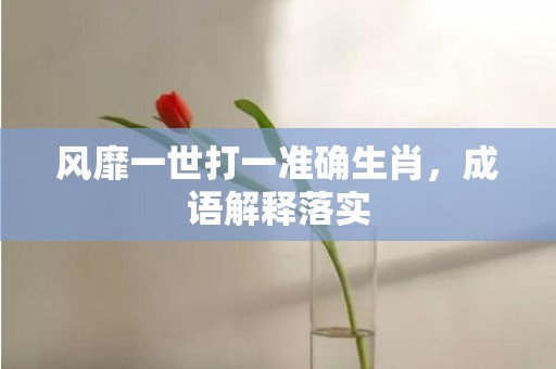 风靡一世打一准确生肖，成语解释落实