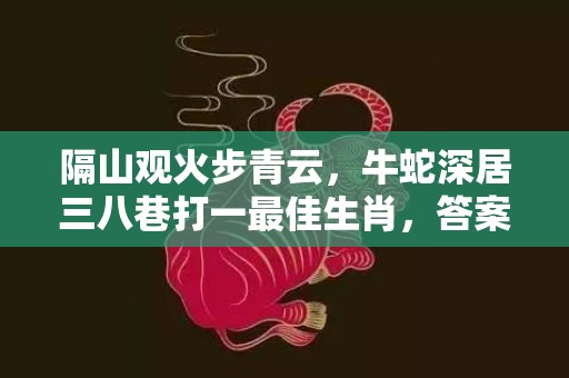 隔山观火步青云，牛蛇深居三八巷打一最佳生肖，答案曝光落实
