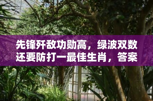 先锋歼敌功勋高，绿波双数还要防打一最佳生肖，答案曝光落实