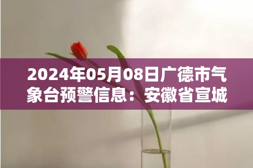 2024年05月08日广德市气象台预警信息：安徽省宣城市广德市发布大雾橙色预警