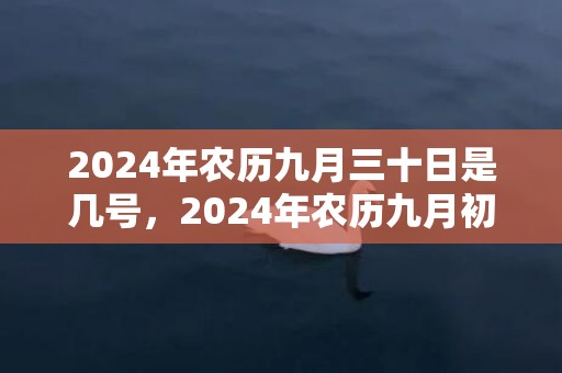 2024年农历九月三十日是几号，2024年农历九月初八出生男孩好不好