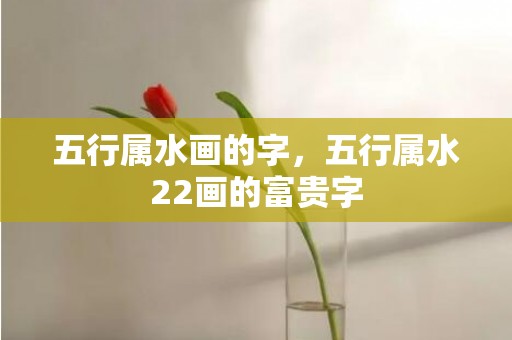 五行属水画的字，五行属水22画的富贵字