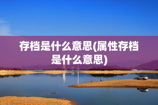 存档是什么意思(属性存档是什么意思)