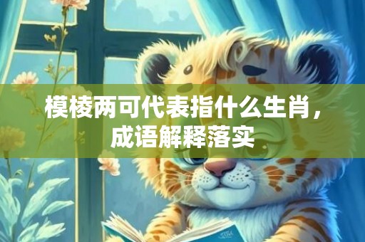 模棱两可代表指什么生肖，成语解释落实
