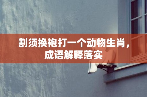 割须换袍打一个动物生肖，成语解释落实