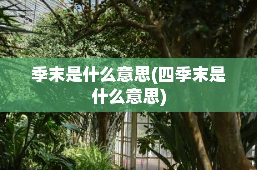 季末是什么意思(四季末是什么意思)
