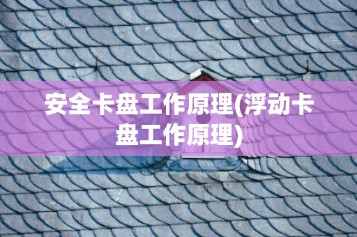 安全卡盘工作原理(浮动卡盘工作原理)