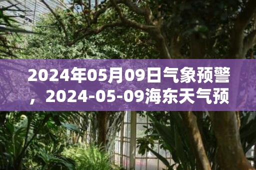 2024年05月09日气象预警，2024-05-09海东天气预报 大部晴转小雨