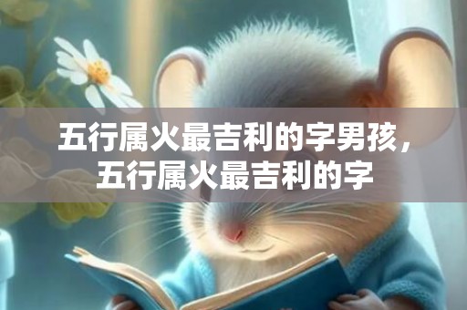 五行属火最吉利的字男孩，五行属火最吉利的字