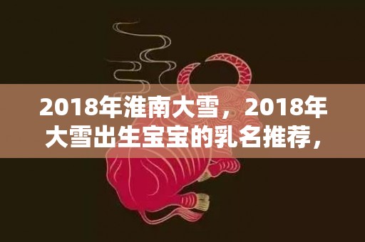 2018年淮南大雪，2018年大雪出生宝宝的乳名推荐，乳名怎么取好听？