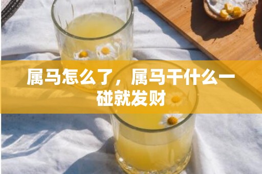 属马怎么了，属马干什么一碰就发财