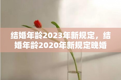 结婚年龄2023年新规定，结婚年龄2020年新规定晚婚是多少岁以上的