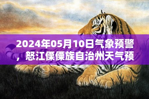 2024年05月10日气象预警，怒江傈僳族自治州天气预报 大部小雨转多云