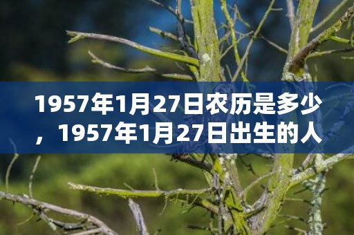 1957年1月27日农历是多少，1957年1月27日出生的人命好吗