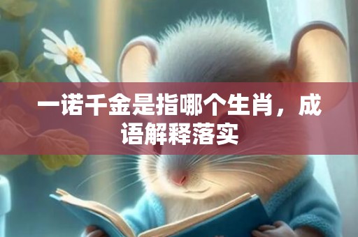 一诺千金是指哪个生肖，成语解释落实
