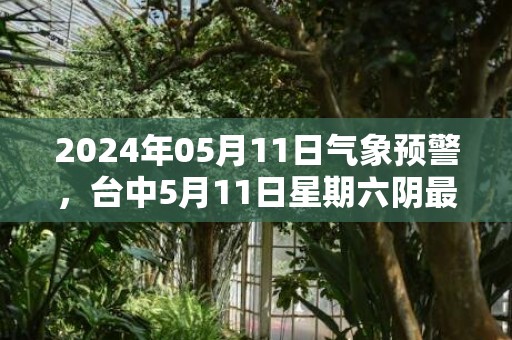 2024年05月11日气象预警，台中5月11日星期六阴最高温度30度