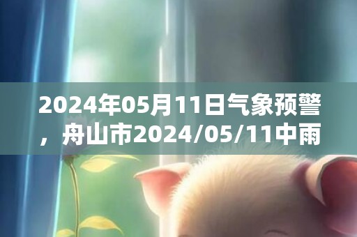 2024年05月11日气象预警，舟山市2024/05/11中雨转小到中雨最高气温24℃