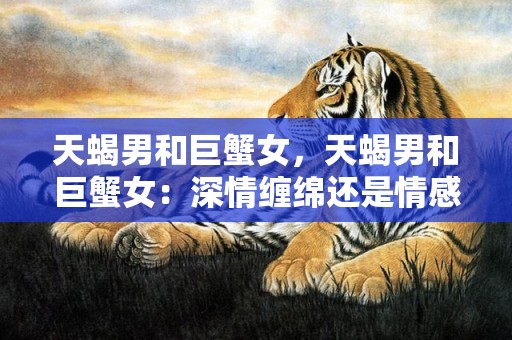 天蝎男和巨蟹女，天蝎男和巨蟹女：深情缠绵还是情感坎坷？
