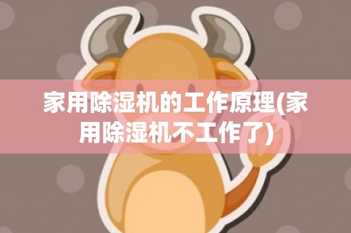 家用除湿机的工作原理(家用除湿机不工作了)