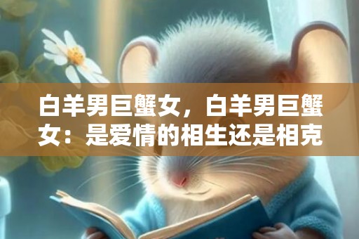 白羊男巨蟹女，白羊男巨蟹女：是爱情的相生还是相克？