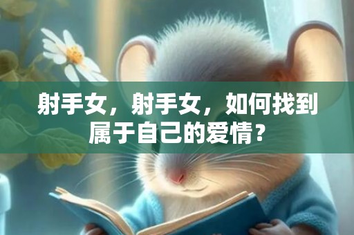 射手女，射手女，如何找到属于自己的爱情？