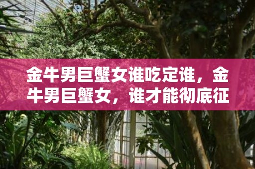 金牛男巨蟹女谁吃定谁，金牛男巨蟹女，谁才能彻底征服对方？
