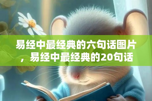 易经中最经典的六句话图片，易经中最经典的20句话