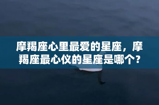 摩羯座心里最爱的星座，摩羯座最心仪的星座是哪个？