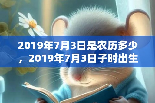 2019年7月3日是农历多少，2019年7月3日子时出生的女孩起名方法，五行所属