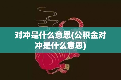 对冲是什么意思(公积金对冲是什么意思)