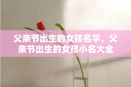 父亲节出生的女孩名字，父亲节出生的女孩小名大全
