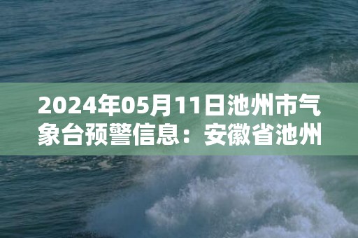2024年05月11日池州市气象台预警信息：安徽省池州市更新强对流黄色预警
