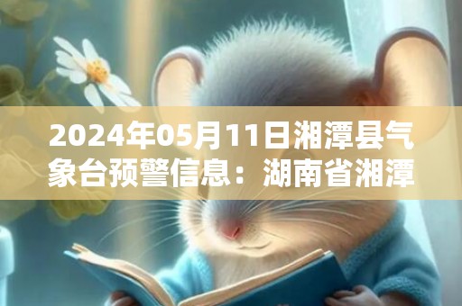 2024年05月11日湘潭县气象台预警信息：湖南省湘潭市湘潭县发布暴雨橙色预警