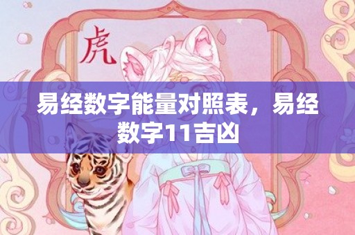 易经数字能量对照表，易经数字11吉凶