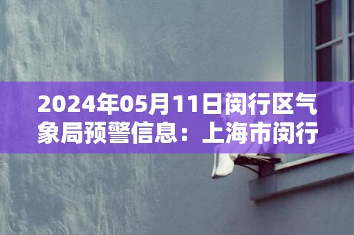 2024年05月11日闵行区气象局预警信息：上海市闵行区发布雷电黄色预警