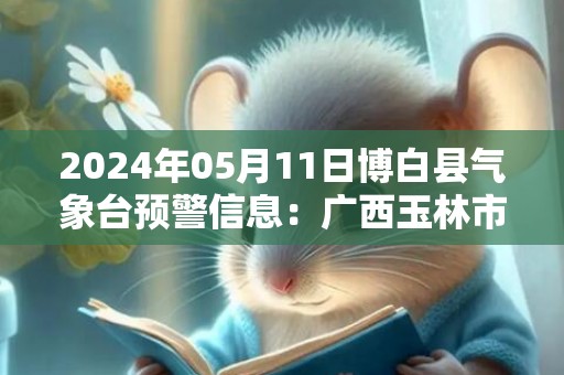 2024年05月11日博白县气象台预警信息：广西玉林市博白县发布雷电橙色预警