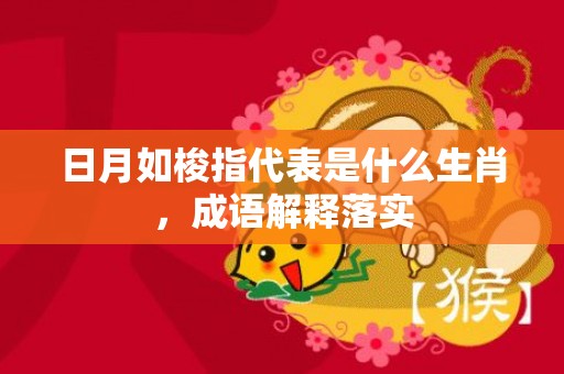日月如梭指代表是什么生肖，成语解释落实
