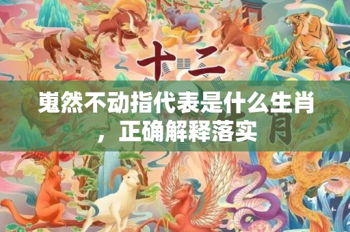 嵬然不动指代表是什么生肖，正确解释落实