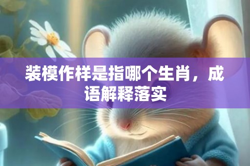 装模作样是指哪个生肖，成语解释落实