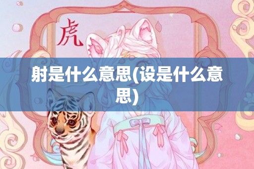 射是什么意思(设是什么意思)
