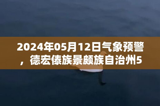 2024年05月12日气象预警，德宏傣族景颇族自治州5月12日星期日天气预报 大部晴