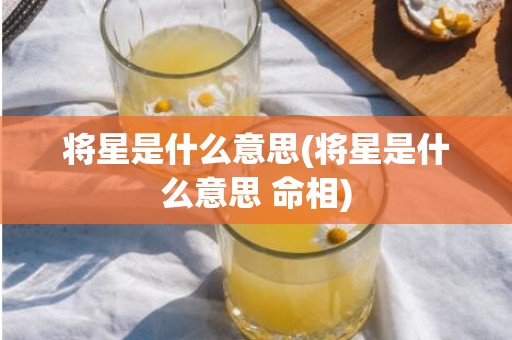 将星是什么意思(将星是什么意思 命相)