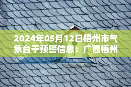 2024年05月12日梧州市气象台于预警信息：广西梧州市发布暴雨橙色预警