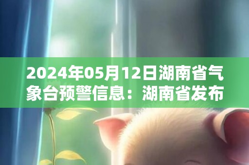 2024年05月12日湖南省气象台预警信息：湖南省发布大雾黄色预警